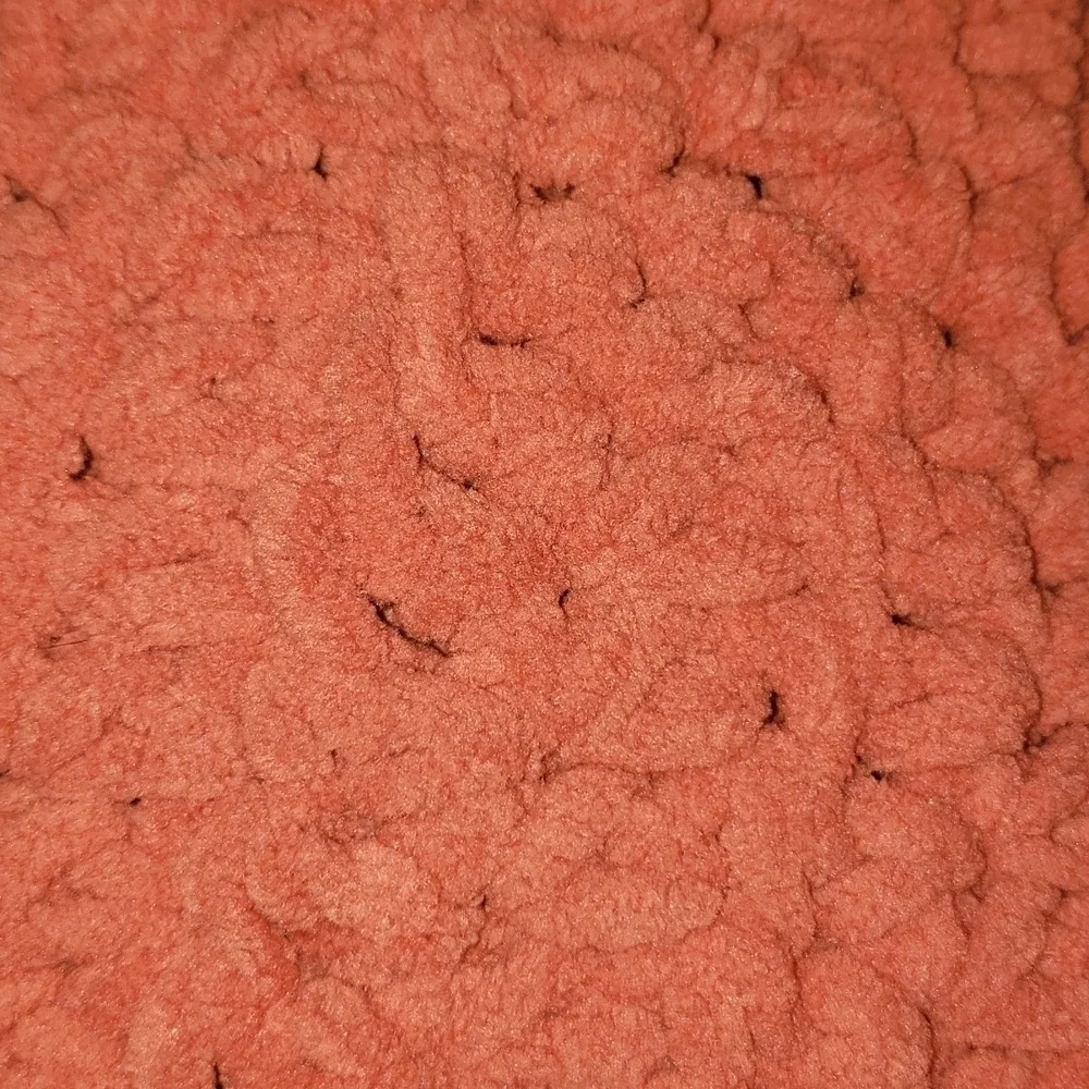 NEW- Handmade Chunky Fall Blanket- Burnt Orange